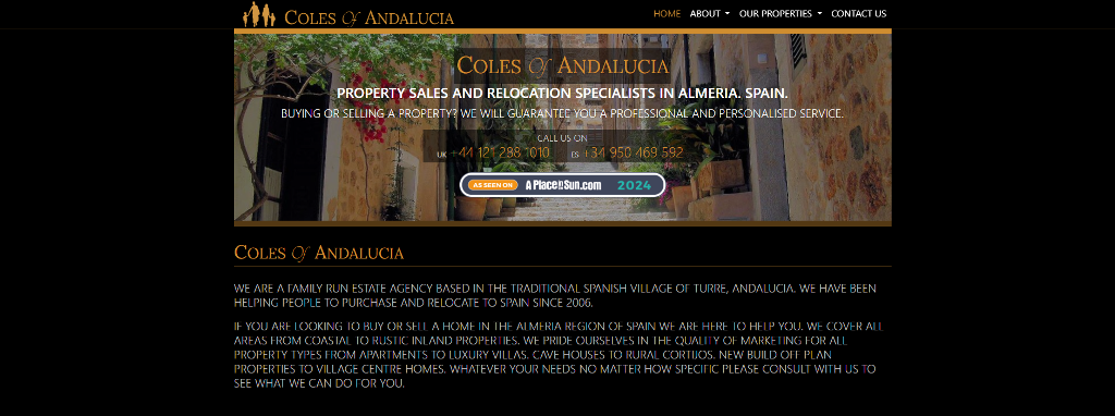 Coles of Andalucia Estate Agents in Turre Almeria Spain