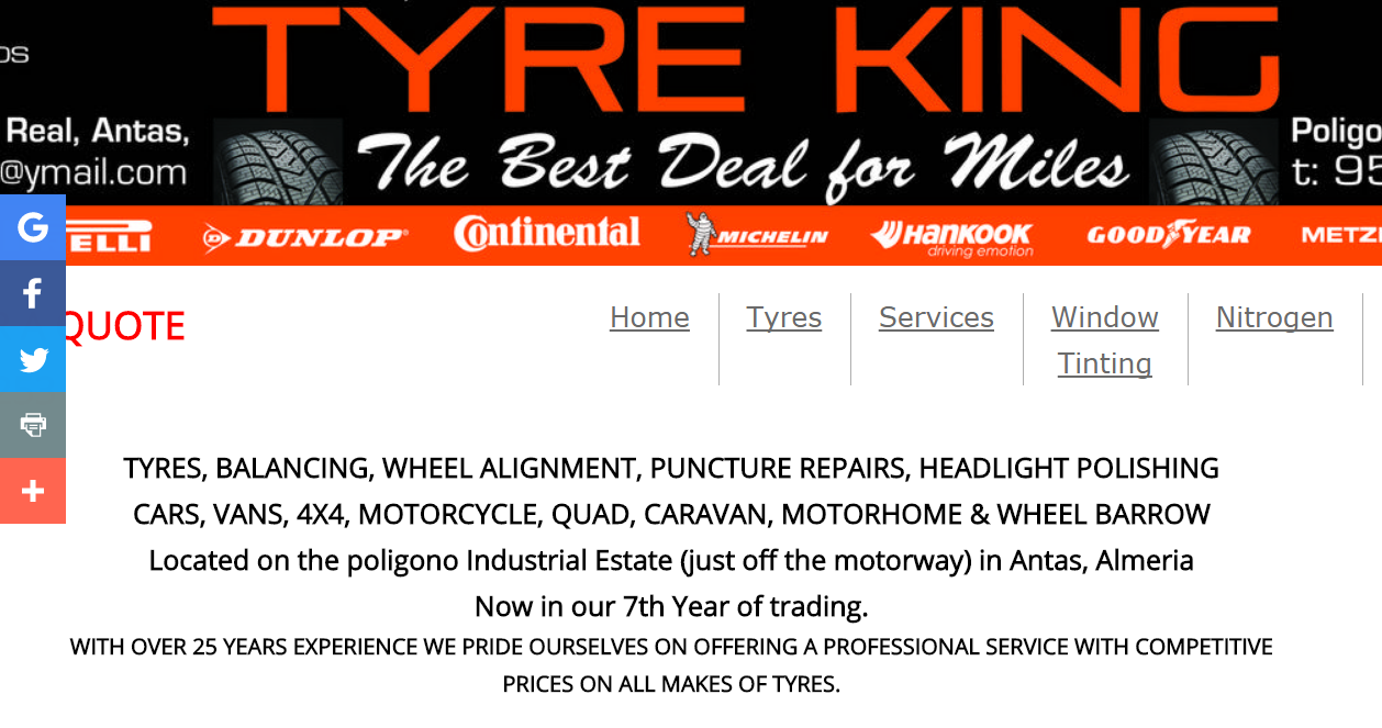 Tyre King in Antas Real Industrial Estate